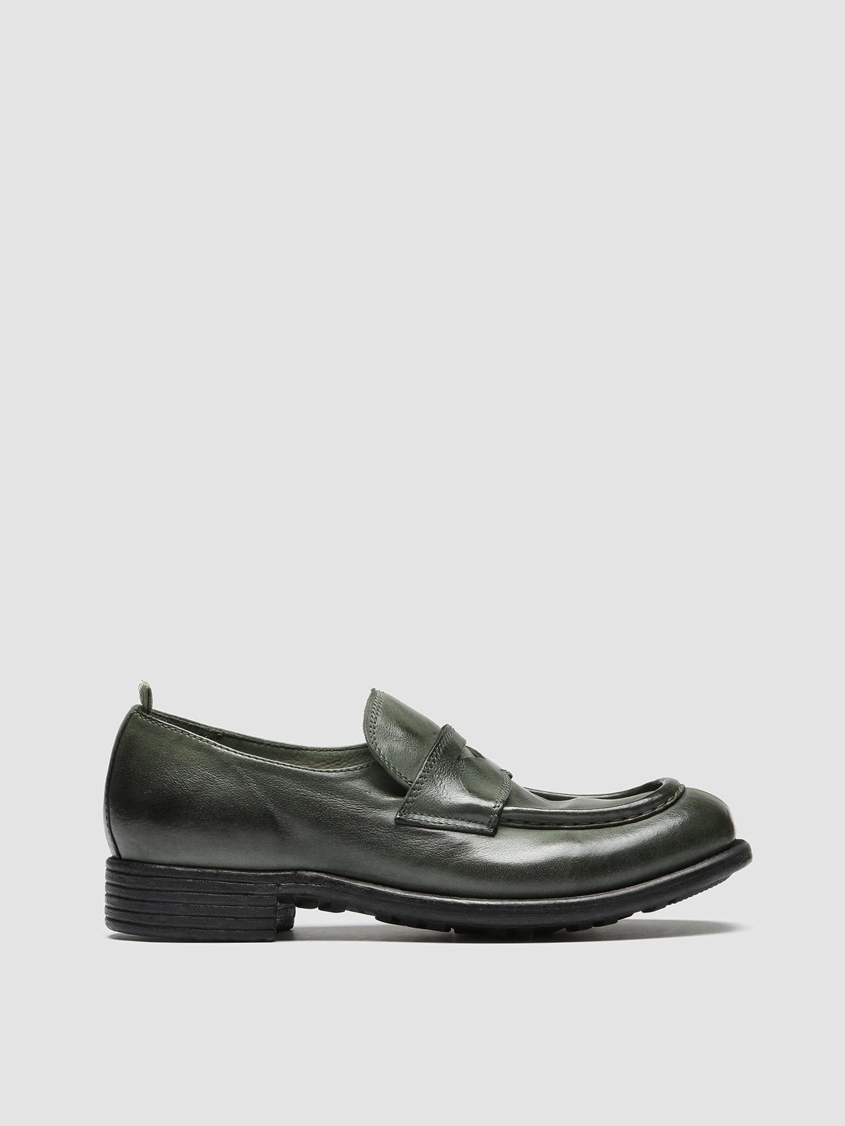 CALIXTE 020 - Green Leather Loafers