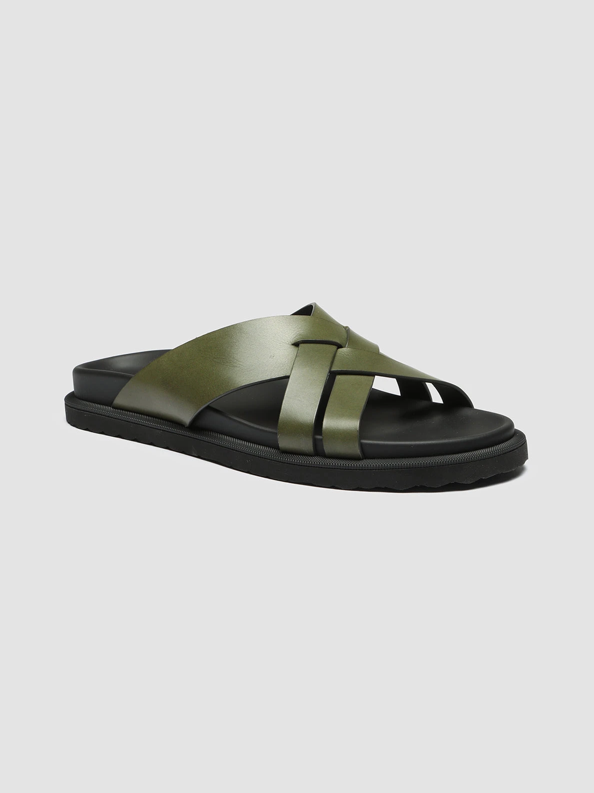 CHARRAT 003 - Green Leather Sandals - Image 3