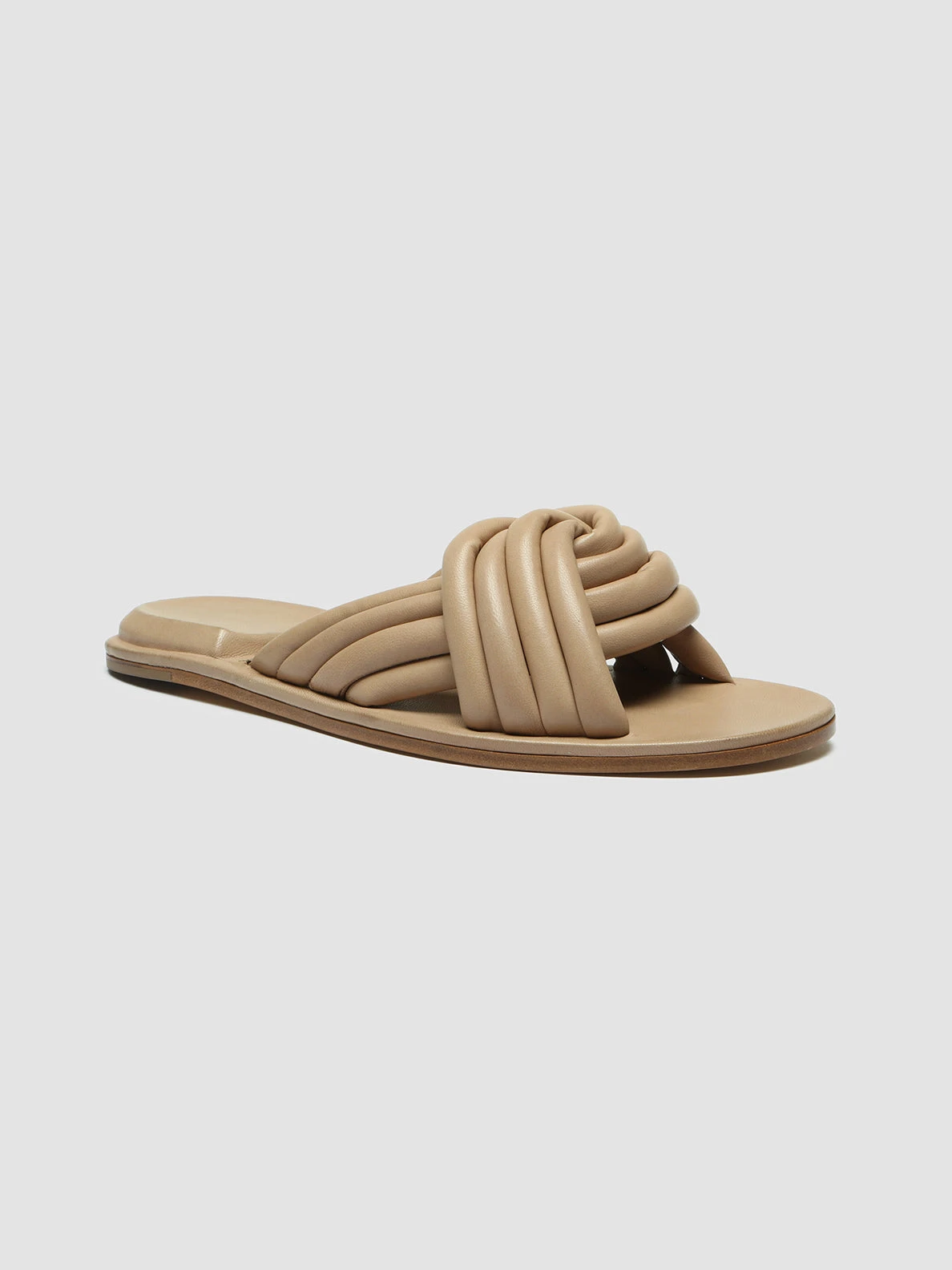 CYBILLE 004 - Taupe Leather Sandals - Image 3