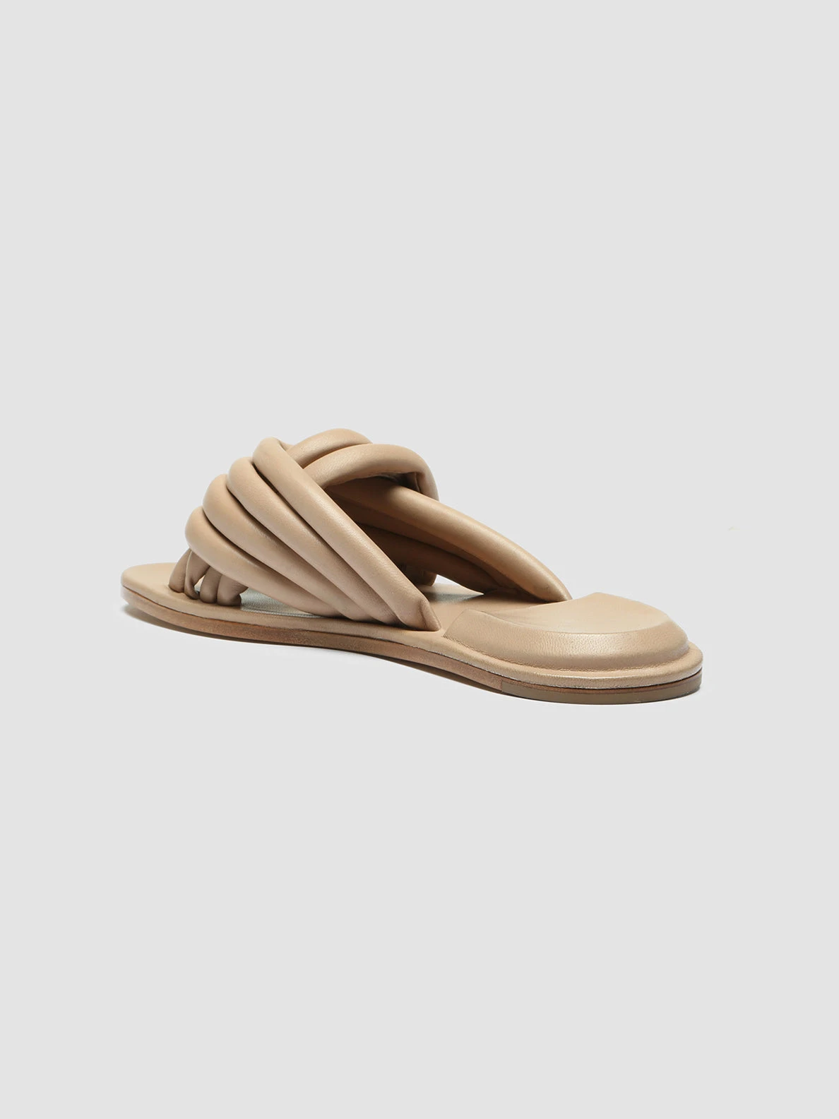 CYBILLE 004 - Taupe Leather Sandals - Image 4