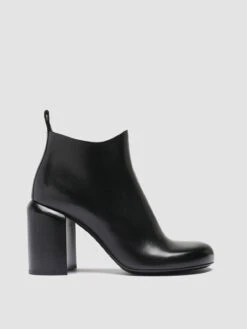 ESTHER 001 - Black Nappa Leather Ankle Boots