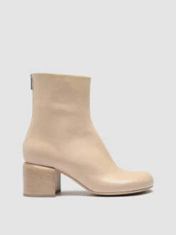 ETHEL 004 - Taupe Nappa Leather Ankle Boots