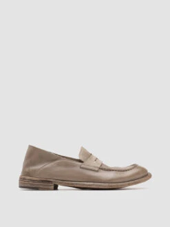 LEXIKON 516 - Taupe Leather Loafers