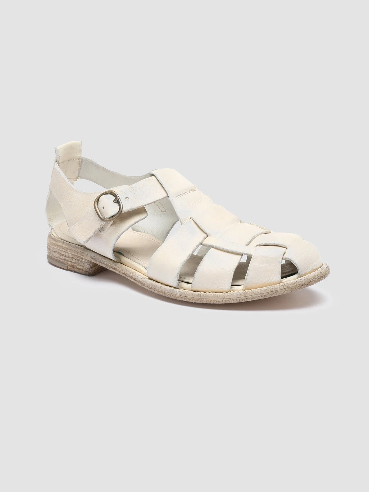 LEXIKON 536 - White Leather Sandals - Image 3