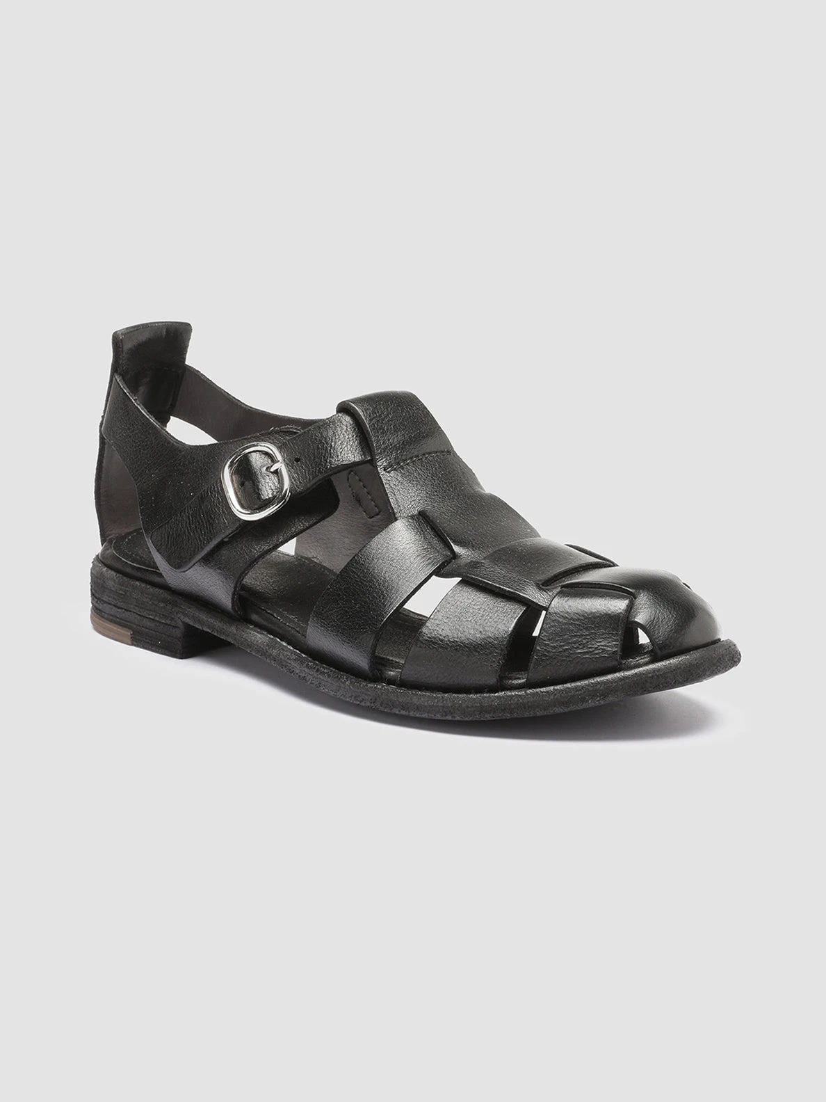 LEXIKON 536 - Black Leather Sandals - Image 3