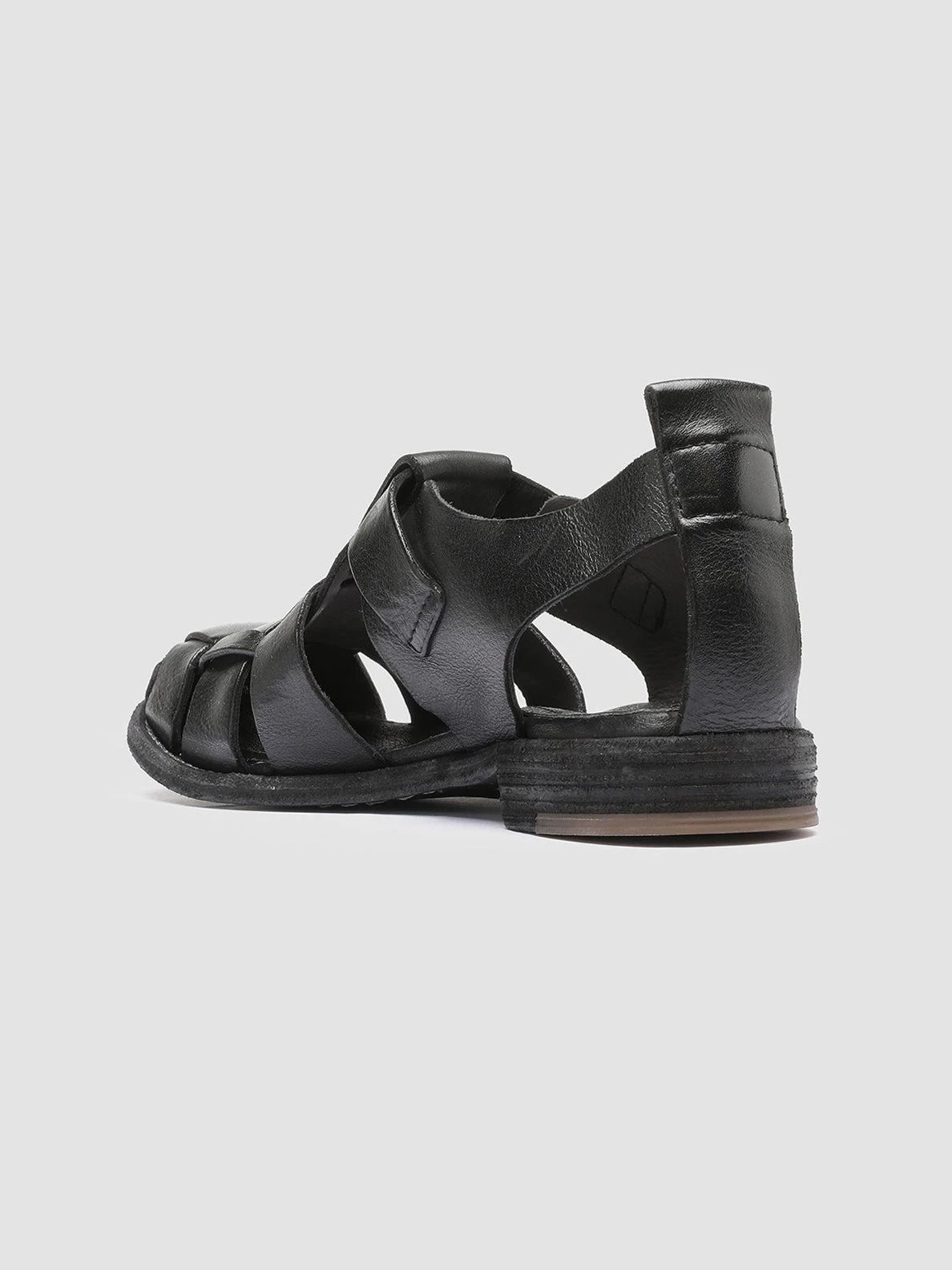LEXIKON 536 - Black Leather Sandals - Image 4
