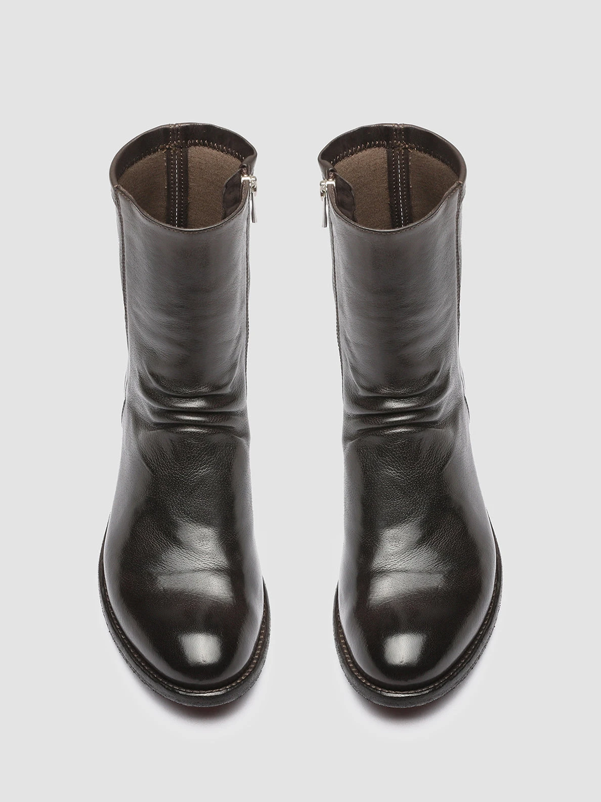 LISON 041 - Brown Leather Ankle Boots - Image 2