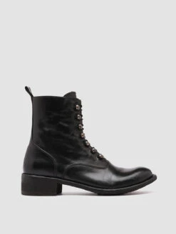 LISON 036 - Black Leather Booties