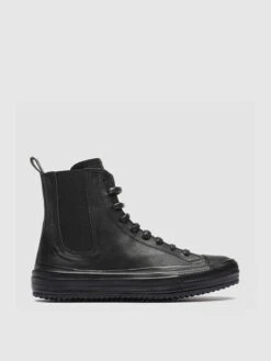 MES 103 - Black Leather Sneakers