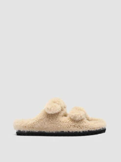 PELAGIE D’HIVER 001 - Ivory Shearling Sandals