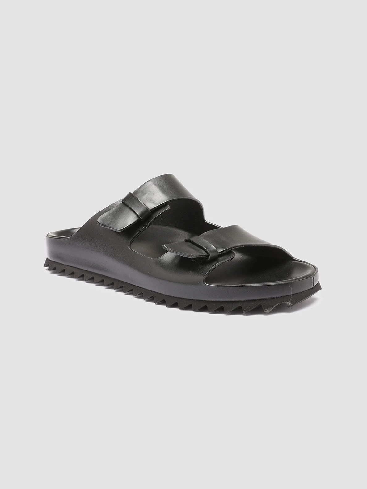 PELAGIE 003 - Black Leather Sandals - Image 3