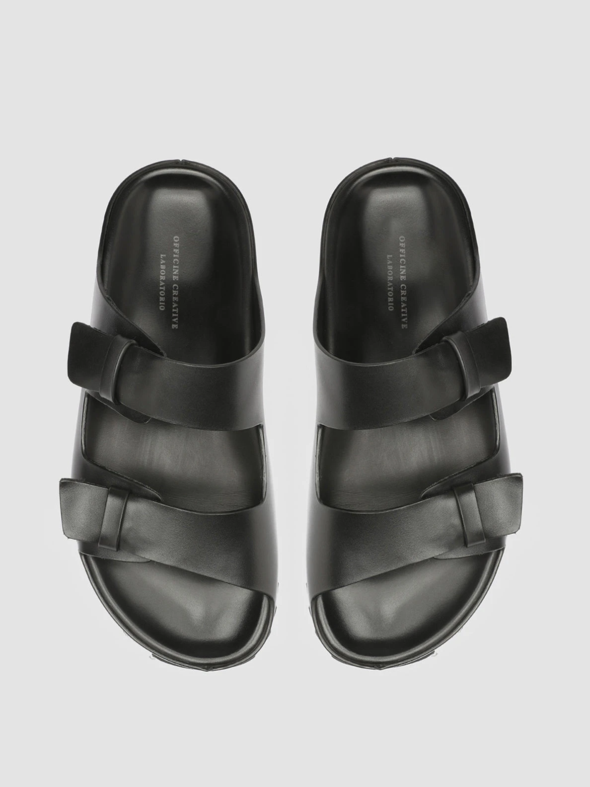 PELAGIE 003 - Black Leather Sandals - Image 2