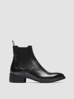 SELINE 002 - Black Leather Chelsea Boots