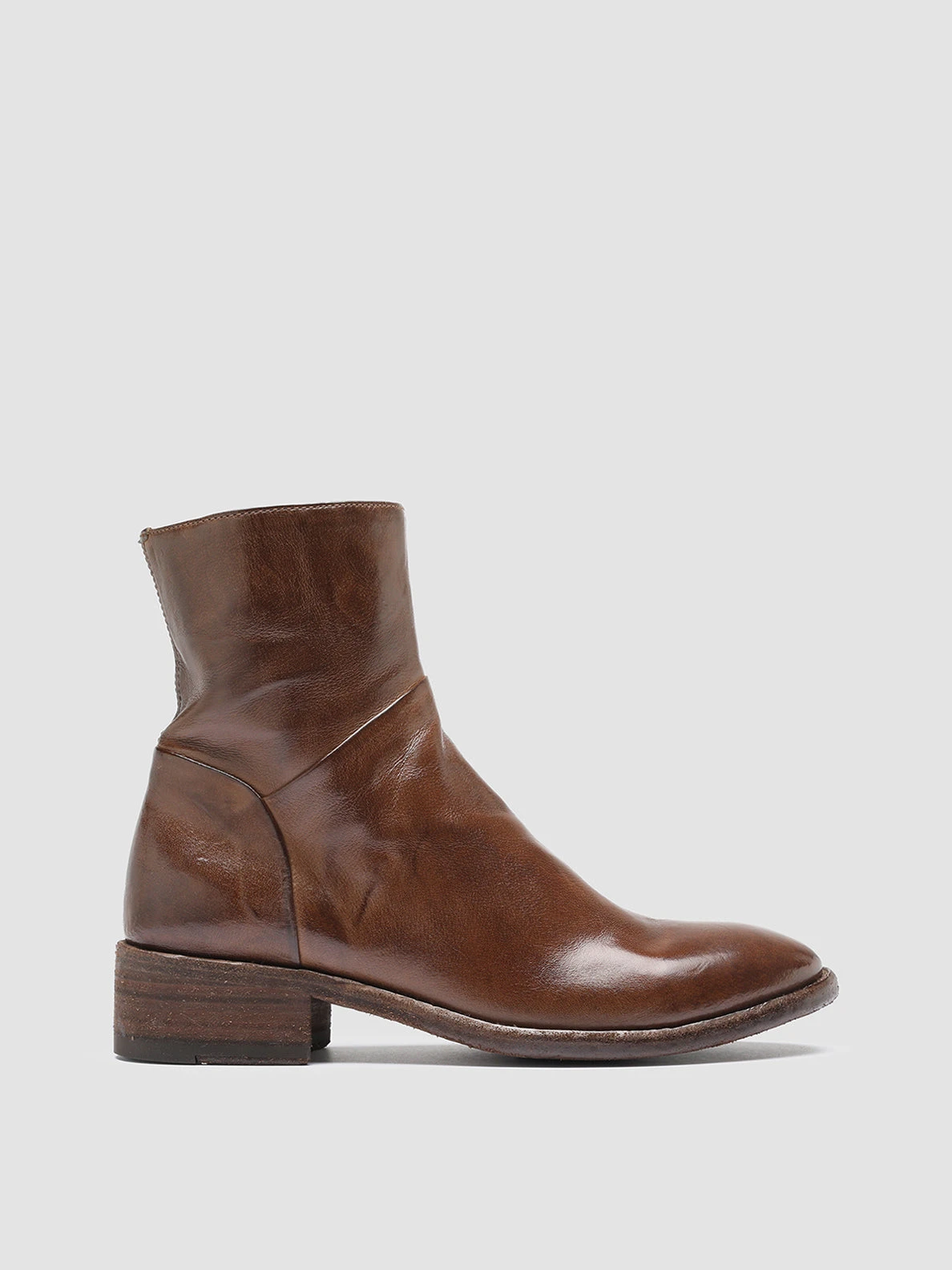SELINE 020 - Brown Leather Ankle Boots