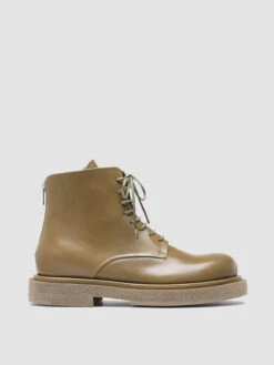 TONAL 101 - Green Leather Ankle Boots