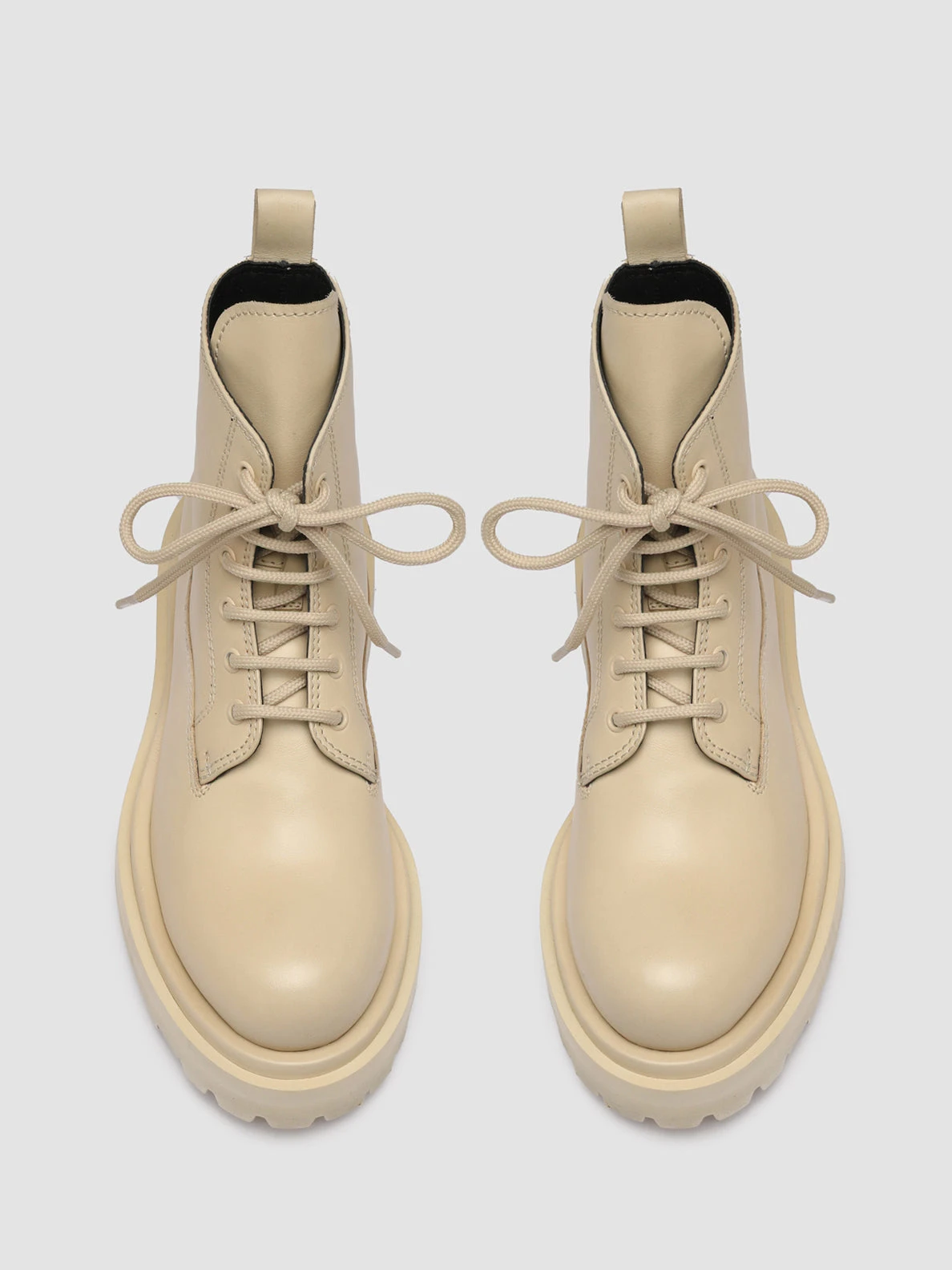 WISAL 021 - Ivory Leather Ankle Boots - Image 2